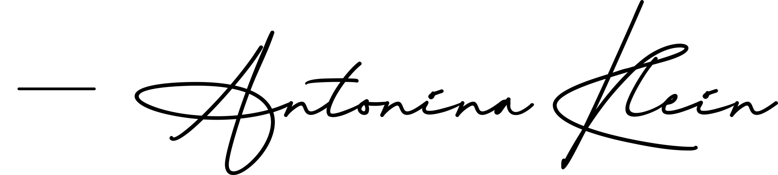 Antonina Klein Signature with Dash